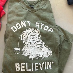 Christmas sweater  olive color Small - 3XL